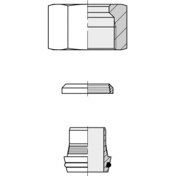 Platėjanti jungtis, pilnai sukomplektuota, 12L, 12x1.5 FFCL1215