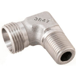 Alkūnė su išoriniu sriegiu 12L x 1/4" NPT SS WES12L14NPTSS