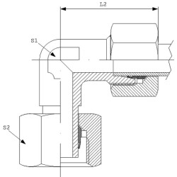 Reguliuojama alkūnė 10L nerūdijančio plieno EWVD10LRVS