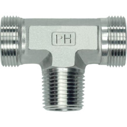 Vyriškas smeigės T formos jungtis 6L x 1/8" NPT SS TES6L18NPTSS