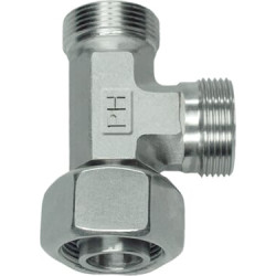 T formos jungtis, reguliuojama, 10L, nerūdijančio plieno, ELS10LSS