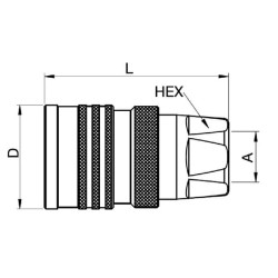 Mova su įdėklu TEMA 3/4" 751034TE