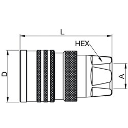 Greito atjungimo jungtis 1 colio vidinė Tema 10011QC