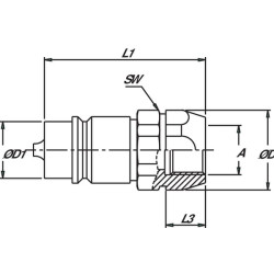 Vyriškas jungtis 1/2-1/2" BSP SKPM12C08