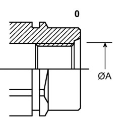 Mova su įvore, 1/2"-M22x1.5-15L CPV0852215F