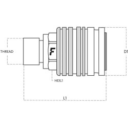 Mova 1/2" - M22x1,5 CPV0802215F