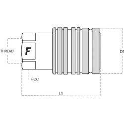 Movinė 1/2-1/2 NPT PV12NPTF