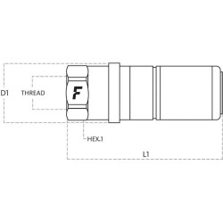 Mova su sriegiu 3/8-1/4" BSP CFPV0614GASF
