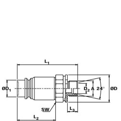 QR jungtis Išorinė DN-12L M26-18L SKVM12L26