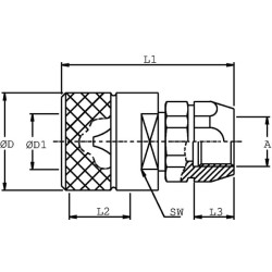 Hidraulinė jungtis 3/4" BSP SKSM25C12