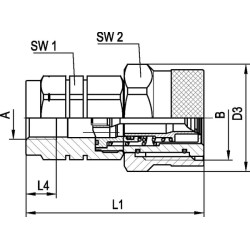 Vidinis sriegis FT25 1 1/4 colio įvorė FT251IGF20