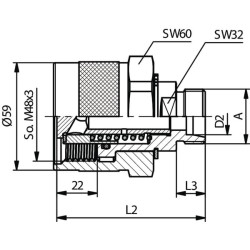 Hidraulinė jungtis 20S RSM16S30