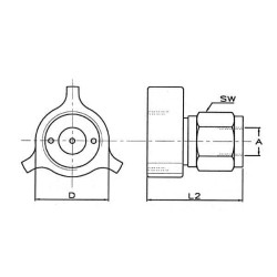 „Dowty“ jungtis, 1/2 colio išorinis sriegis, 1/2 colio BSP, 44108210