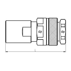 Jungiamoji įvorė 1/4" BSP Viton VVS14GASF2V