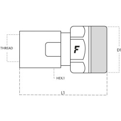 Jungiamoji įvorė 3/4" BSP Viton VVS34GASF2V