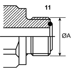 Jungtis išorinė 1/4-13/16-ORFS CVV041112SAEM