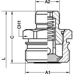 BSP 1/2 colio stabdžių sistemos jungtis AGRM12A08