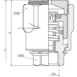Stabdžių sistemos įvorė M18x1.5-12L AGRF12D18