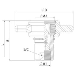 Greito atjungimo jungtis 3/4" F VCR34F