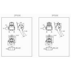 „Multifaster“ DN10-4 x 3/8" BSPP fiksuota dalis su vidiniu sriegiu 2P506438GFC