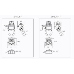 „Multifaster“ DN10-4 x 1/2" BSPP + 1 x elektrinė fiksuota dalis, sriegis (lizdas) 2P5061412GFC