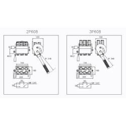 „Multifaster“ DN12-6 x 1/2" BSPP judančios sekcijos kištukas 2P608612GMC