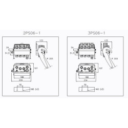 „Multifaster“ DN10-4 x M22x1,5 + 1 x elektrinė fiksuota dalis, sriegis (lizdas) 2PS06A422FC
