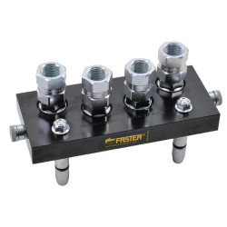 „Multifaster“ DN10-4 x 1/2" BSPP judančios sekcijos kamštis 2PS06412GMC