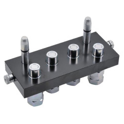 „Multifaster“ DN10-4 x 1/2" BSPP judančios sekcijos kamštis 2PS06412GMC