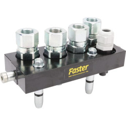 „Multifaster“ DN12-4 x 1/2" BSPP + 1 x elektrinis judančios sekcijos kištukas 2PS081412GMC