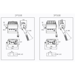 „Multifaster“ DN12-4 x 1/2" BSPP + 1 x elektrinis judančios sekcijos kištukas 2PS081412GMC