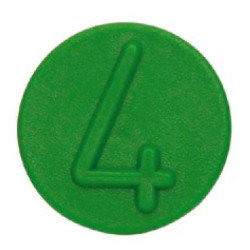 Žymeklio spaustukai, 4 vnt., žali, SKV9FCL4GREEN
