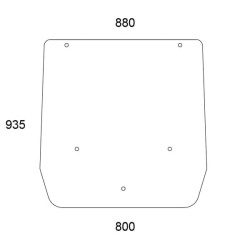 Case - IH Farmall 95U 84600198N Viršutinis galinis langas