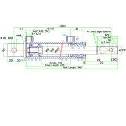 Cilindras D25-40-150 DA D2540150DW