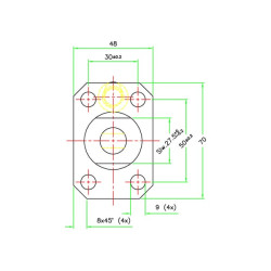 Cilindro greitasis jungiklis CW0 stačiakampis D162555CW0R