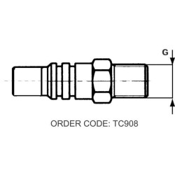 Teleskopinis cilindras TC 4021 su rutuline galvute TC4021