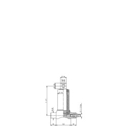 Teleskopinis cilindras, 3 pakopų, eiga 1043 mm TC3535F