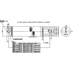 3 pakopų išvertimo cilindras M900/C TC31202449