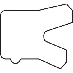 Strypo sandariklis 25x18x4,6 mm Hallite SA18254UN