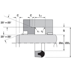 Stūmoklio sandariklis 100x80x13mm Kramp ZA1008013DS