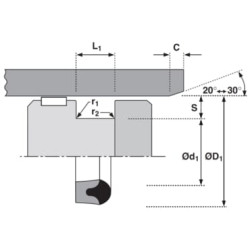 Stūmoklio riebokšlis 80x60x13mm Kramp ZA806013DS