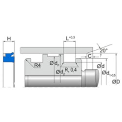 Stūmoklio sandariklis 80x60x12,5 mm Kramp ZA080A