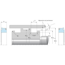 Stūmoklio sandariklis 60x45x10mm Kramp ZA060D