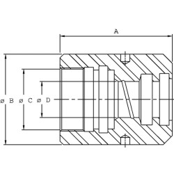 Cilindro galvutės PC25 strypas 40 PC2904007