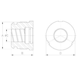 Cilindro galvutės DS25 D40-20 sandariklis DS2904013020VM