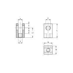 Srieginė jungtis 65x40x40 FF1702