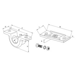 Tvirtinimo laikiklis 70 mm TC9070AP
