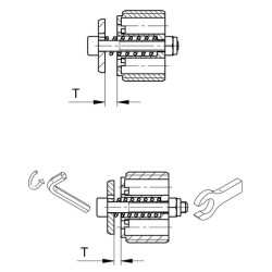 Įsukamas adapteris 1/2" TC9-08 TC908