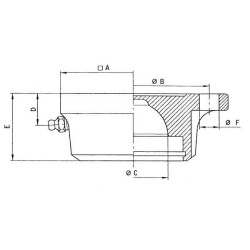 Pilna rutulinė galvutė D45 kvadratinė TC945B