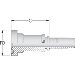 Įdėklas su flanšu DN25-Ø47.6mm PFS2516